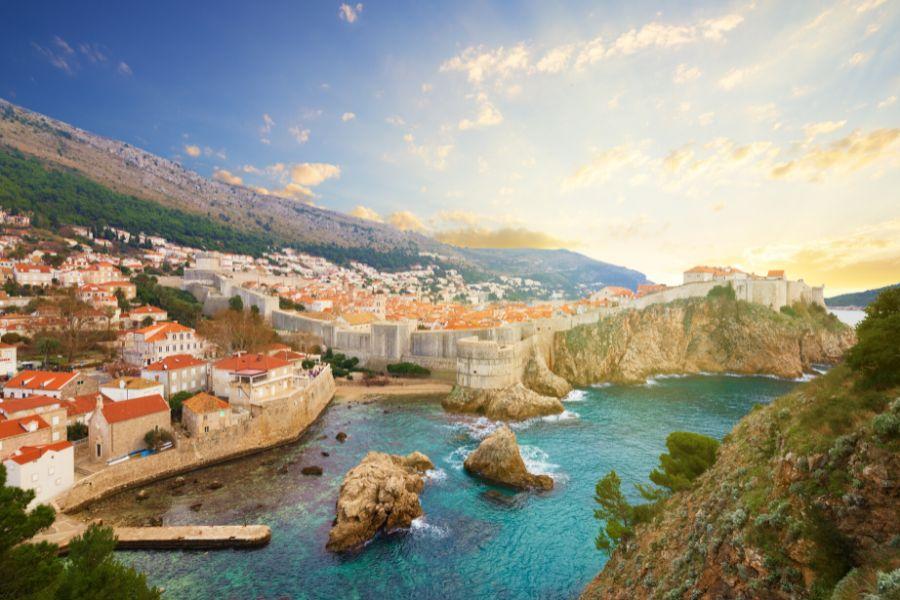 A views from the water of Dubrovnik, a remarkable destination for a city break