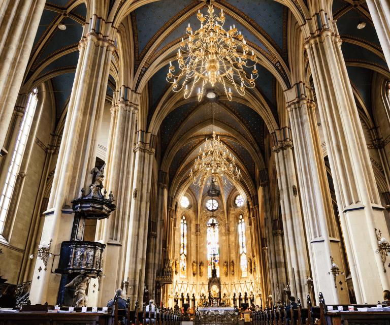Magnificent interiors of striking Zagreb Cathedral, one of the must-see sights during a Zagreb city break