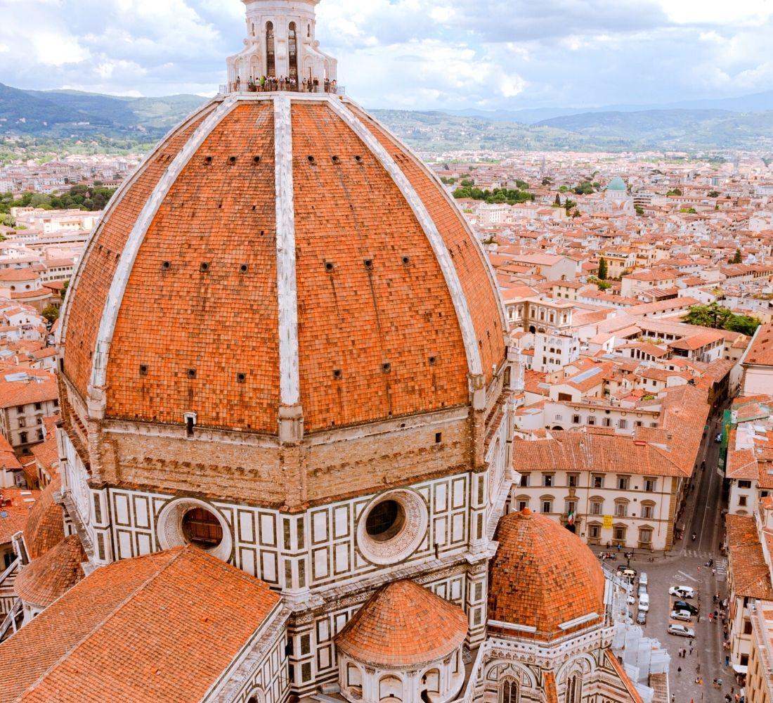 A view over Brunelleschi Dome, a must-visit sight during Florence getaway