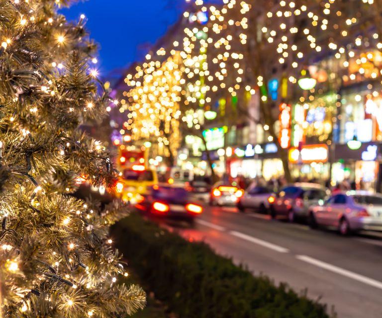 Decorated kurfurstendamm, a must-visit place during a christmas break to berlin