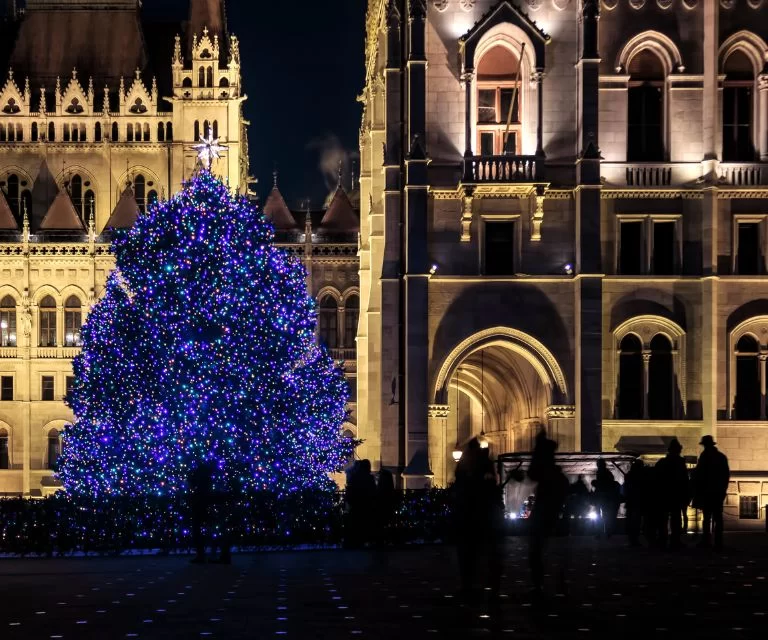 Country Christmas tree in Budapest