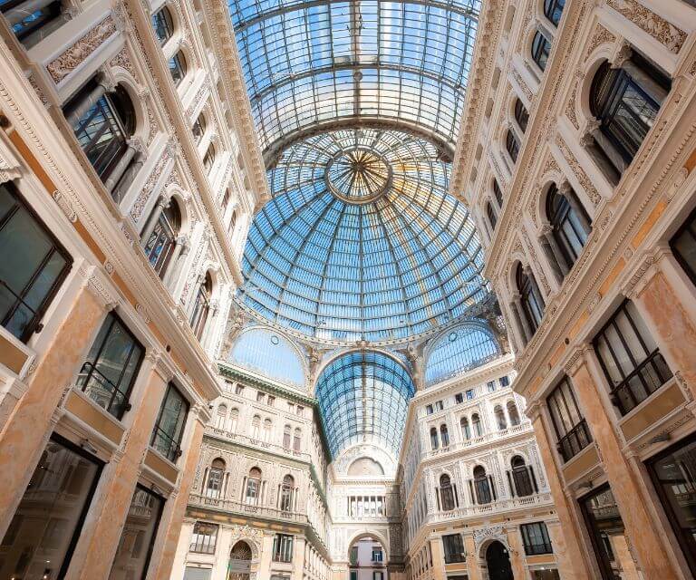 The stunning Galleria Umberto, a must-see place on a Naples city break