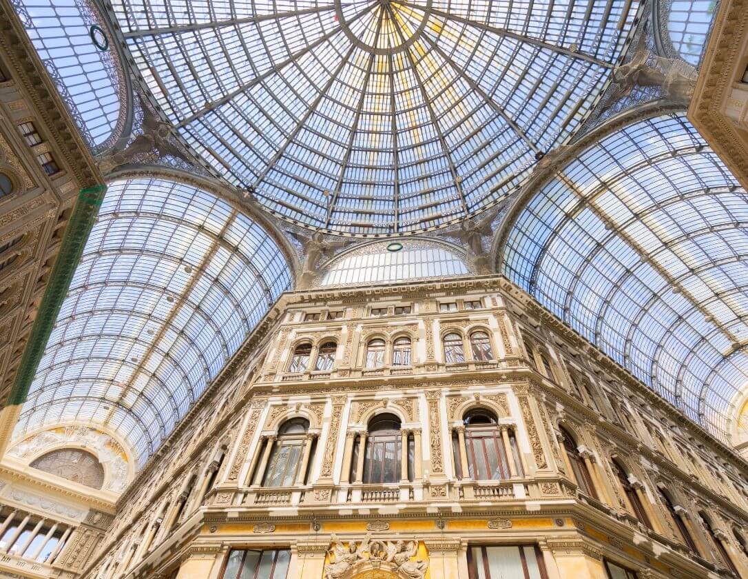 The stunning Galleria Umberto, a must-see place on a Naples Getaway