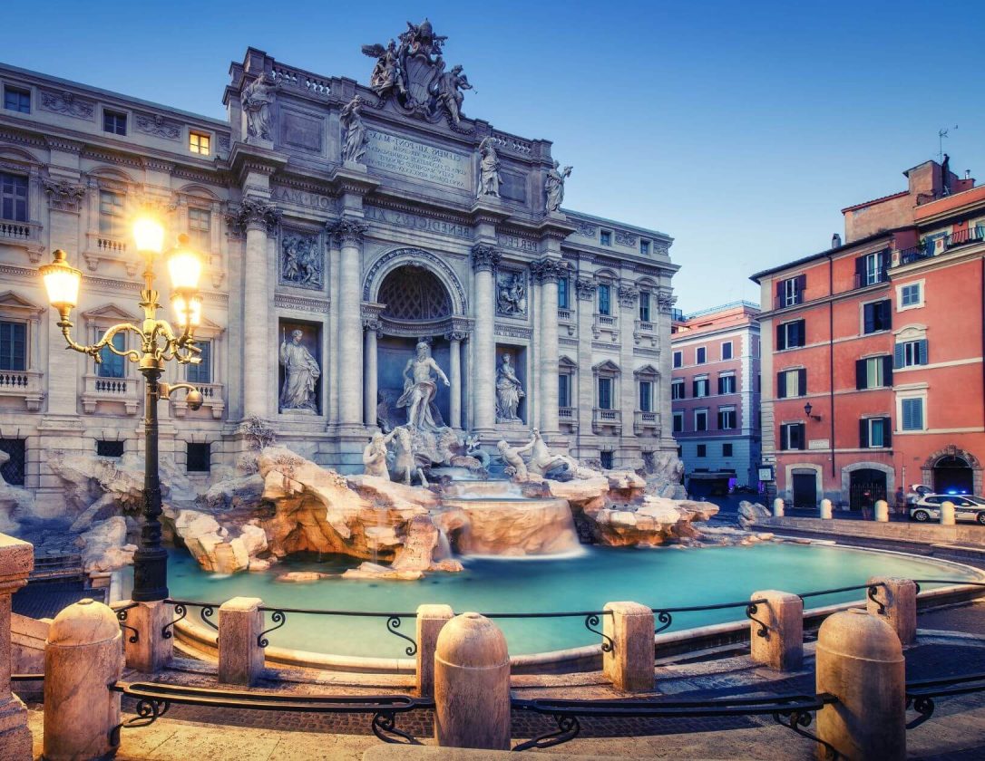 The Trevi fountain, a must-see sight during a luxury break to Rome